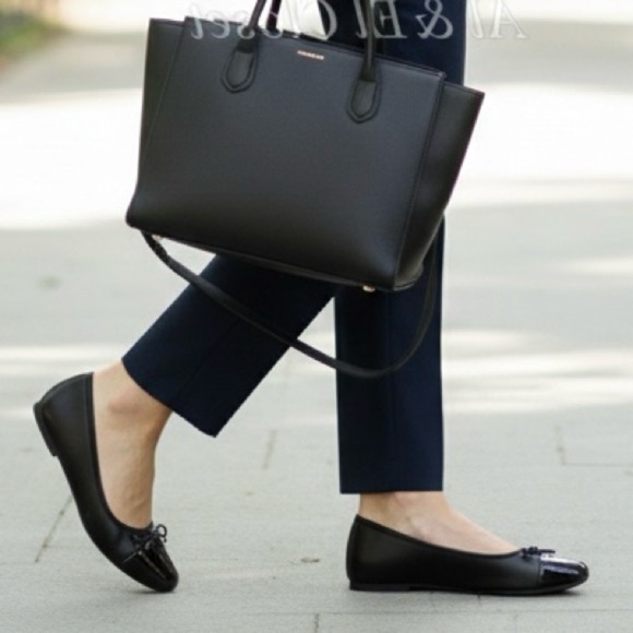 DV by Dolce Vita Shoes - Moxy Black Vegan Ballet Flats Bow Detail | Women’s Size 7.5 | New With Box